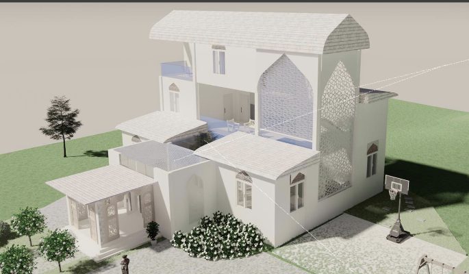 Sujud concept render on site